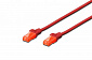 Патч-корд DIGITUS CAT 6 UTP, 0.25м, AWG 26/7, Cu, LSZH, червоний - фото 1
