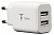 Мережевий зарядний пристрій T-phox Pocket (2USBх2.1A) White