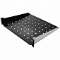 Полиця консольна 19" 2U 400мм, чорна UA-SHC400B - фото 1