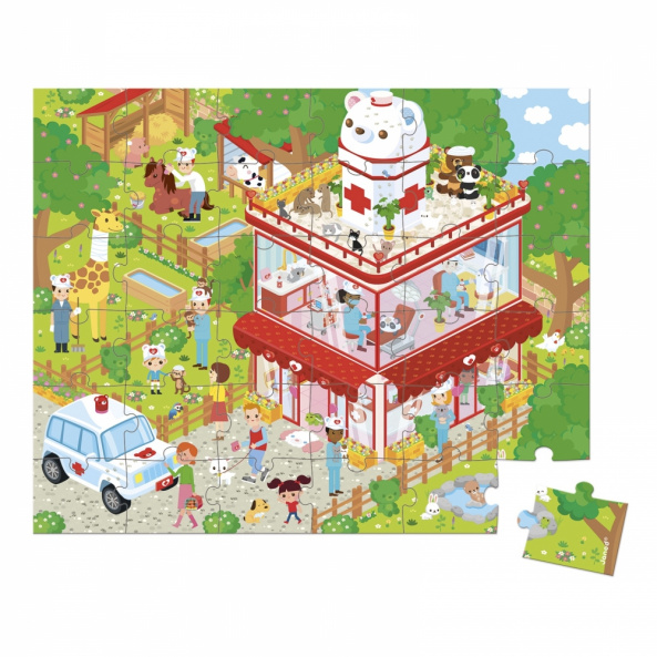 Пазл Janod Ветеринарная клиника 36 эл. J02776 - фото 2