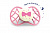 Пустушка ортодонтична Nuvita NV7084 Air55 Cool 6m+ "бант" світиться у темряві рожевого кольору