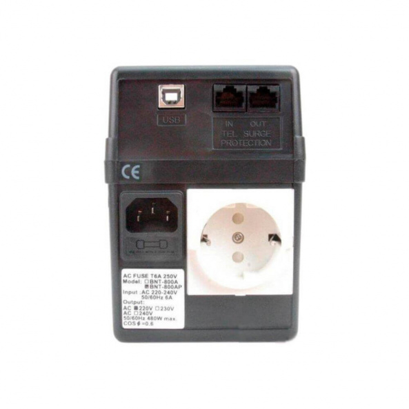 Джерело безперебійного живлення Powercom BNT-800AP Schuko 800ВА / 480Вт лінійно-інтерактивне - фото 3