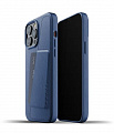 Чехол кожаный MUJJO для Apple iPhone 13 Pro Wallet Full Leather, Monaco Blue