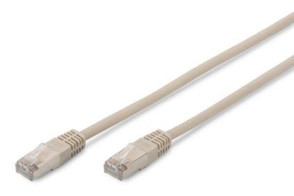 Патч-корд DIGITUS cat.5e, F-UTP, 0.5м, AWG 26/7, серого цвета - фото 1