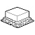 Коробка монтажна пластикова для підлогових люків 24/16 модулів Mosaic, DLP Legrand