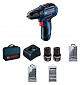 Шуруповерт-дриль Bosch GSR 12V-30,12 V, 2*2 Ач, 18/30 Нм, 420/1600 об/хв, 0.89 кг, кейс, ЗУ, приналежності - фото 1