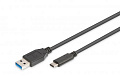 Кабель ASSMANN USB 2.0 (AM/Type-C) 1.8m, black