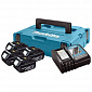 Набор аккумуляторов + зарядное устройство Makita LXT BL1830 x 4шт (18В, 3Ач) + DC18RC, кейс Makpac1 - фото 1