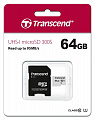 Карта пам'ятi Transcend 64GB microSDXC C10 UHS-I R95/W40MB/s + SD адаптер
