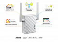 Повторитель Wi-Fi сигнала ASUS RP-N12  N300 1хFE LAN ext. ant x2