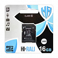 MicroSDHC  16GB UHS-I Class 10 Hi-Rali + SD-adapter (HI-16GBSD10U1-01)