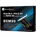 Плата-адаптер PCIe x4 для SSD m.2 NVMe + SATA 2230, 2242, 2260, 2280