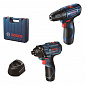 Набор инструментов Bosch: Дрель-шуруповерт GSR 120-LI +Гайковерт ударный GDR 120-LI +2 АКБ +ЗУ - фото 1