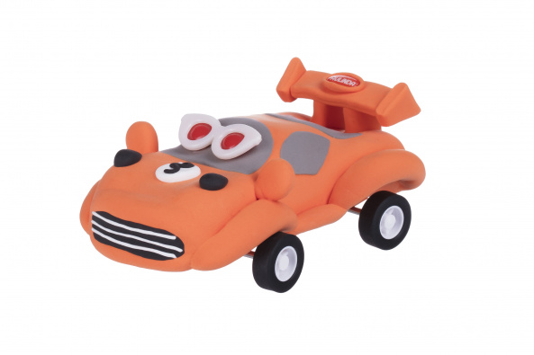Масса для лепки Paulinda Super Dough Racing time Машинка оранжевая, инерционный механизм PL-081161-3 - фото 3