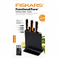 Набір ножів з чорною підставкою Fiskars FF, 5 шт - фото 5