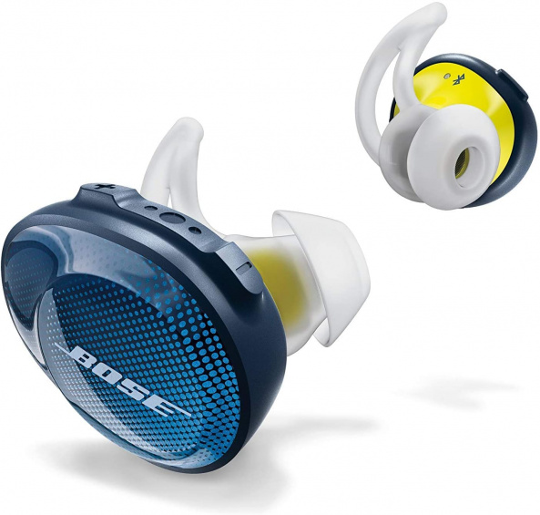 Наушники Bose SoundSport Free Wireless Headphones, Blue/Yellow - фото 2