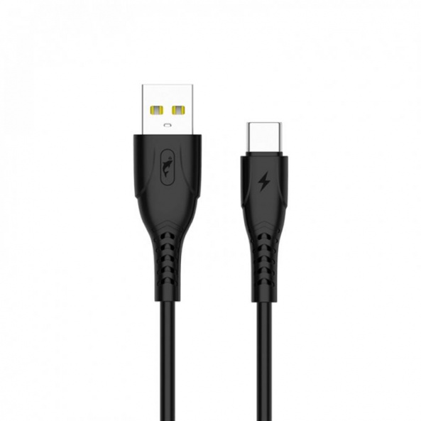 Кабель SkyDolphin S08T USB - Type-C 1м, Black (USB-000563) - фото 1