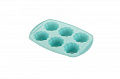 Форма для выпечки маффинов Ardesto Tasty baking на 6 шт. 30*21*4 см, голубой, силикон.