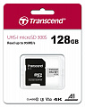 Карта памяти Transcend 128GB microSDXC C10 UHS-I R95/W45MB/s + SD адаптер