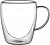 Набір чашок з ручками Ardesto з подвійними стінками, 300 мл, H 10,5 см, 2 од., боросилікатне скло