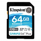 SDXC   64GB UHS-I/U3 Class 10 Kingston Canvas Go! Plus R170/W70MB/s (SDG3/64GB) - фото 1