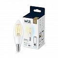 Умная лампа WiZ E14 4.9W(40W 470Lm) C35 2700-6500 филаментная Wi-Fi