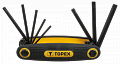 Ключи шестигранные TOPEX Torx T9-T40, набор 8 шт.