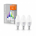 Набор ламп 3шт LEDVANCE (OSRAM) LEDSMART+ B40 5W (470Lm) 2700-6500K + RGB E14 диммируемые