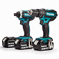 Набір акумуляторного інструменту Makita DLX2131JX1 (DHP482Z, DTD152Z, DC18RC, акум BL1830х3 шт-3.0 Аг., кейс Makpac), LXT - фото 1