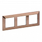 Valena LIFE Legrand рамка 3 поста медь - фото 1