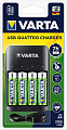Зарядное устройство  Varta Value USB Quattro Charger  + 4 AA 2100 mAh