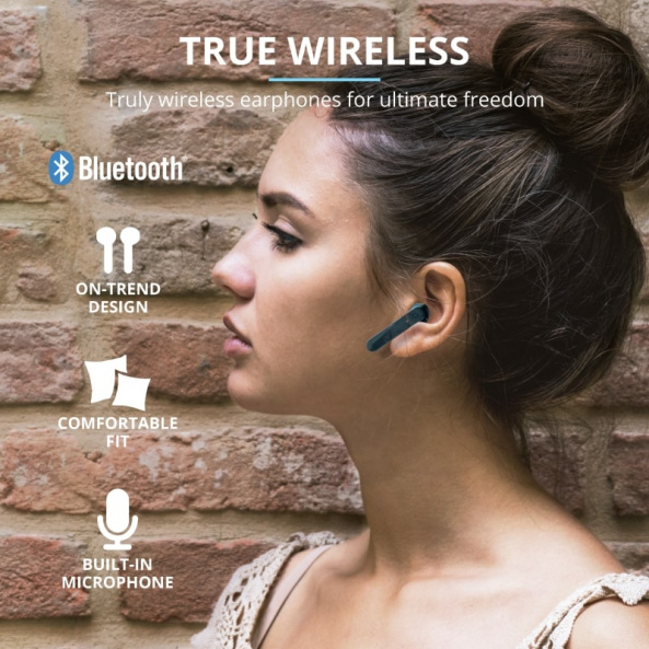 Навушники Trust Primo Touch True Wireless Mic Blue - фото 12