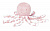 Nattou М'яка іграшка Лапіду Восьминіг Рожевий 878753