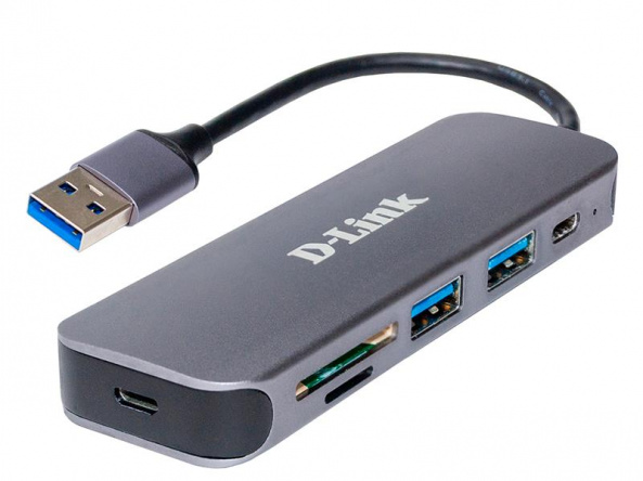 USB-Концентратор D-Link DUB-1325 2xUSB3.0, 1xUSB Type-C, 1xSD, 1x-microSD, USB 3.0 - фото 1