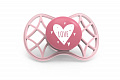 Пустышка ортодонтическая Nuvita NV7064 Air55 Cool 0m+ "LOVE" розово-персиковая