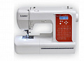 Швейная машина Leader CORAL, компьют, 45 Вт, 100 швейных операций, петля автомат, LED, бело/красная