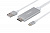 Адаптер 2E Lightning - HDMI/USB-A Male, Alumium Shell, 2m, silver