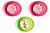 Набор тарелочек Nuvita 6м+ 3шт. глубокие Розовые и Салатовая NV1422Pink
