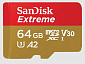 Карта памяти SanDisk 64GB microSDXC C10 UHS-I U3 R160/W60MB/s Extreme V30 - фото 1