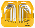 Ключі шестигранні TOPEX HEX ??і Torx, набір 18 шт.