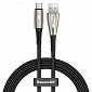 Кабель Baseus Water Drop-shaped Lamp SuperCharge USB-USB-C, 1м Black (CATSD-M01) - фото 1