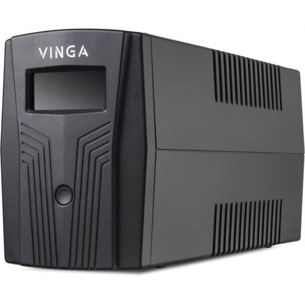 Джерело безперебійного живлення Vinga VPC-800P 800ВА / 480 Вт з LCD-дисплеєм у пластиковому корпусі - фото 6