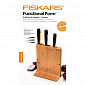 Набір ножів з бамбуковою підставкою Fiskars FF, 3 шт - фото 3