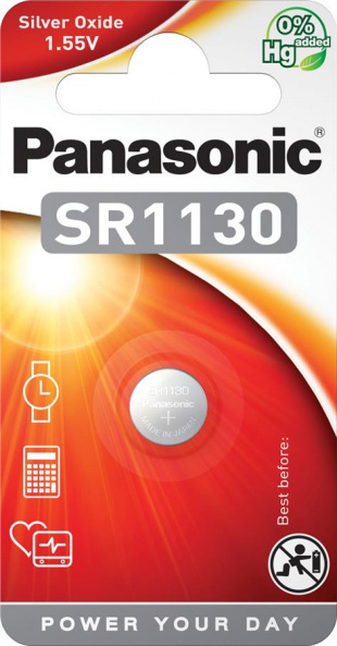 Батарейка Panasonic срібло-цинкова SR1130(390, V390, D390,SB-AU, SR54) блістер, 1 шт. - фото 1