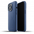 Чехол кожаный MUJJO для Apple iPhone 13 Pro Max Full Leather, Monaco Blue