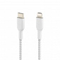 Кабель Belkin USB-С - Lightning, BRAIDED, 1m, white - фото 3