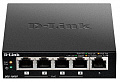 Комутатор D-Link DGS-1005P 5xGE (4xPoE, 1xUplink), 60W