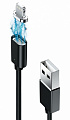 Кабель Grand-X USB-Lightning, магнитный, 1м, Black (MG-01L)
