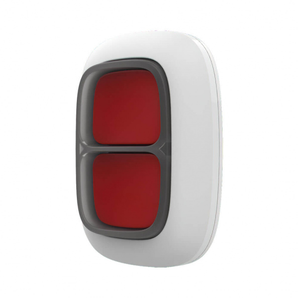 Беспроводная экстренная кнопка Ajax DoubleButton white с защитой от случайных нажатий - фото 2