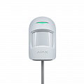 Проводной датчик движения Ajax MotionProtect Plus Fibra white с микроволновым сенсором для помещений